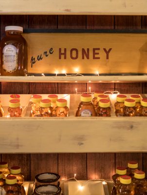 In addition to a wide selection of their own products, Apple Barn also carries other local treats, such as fresh honey.