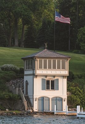 This stately boathouse is located near Cedar Point, also on the north shore of the lake.
