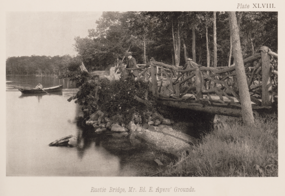 Summer activities at The Oaks included fishing, boating and walking the five miles of paths on the Ayers’ property. 
Photo courtesy of Laurie Buss.