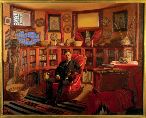 Portrait of Edward Ayer in his study, painted by his nephew Elbridge Burbank.
Photo courtesy of the Newberry Library.