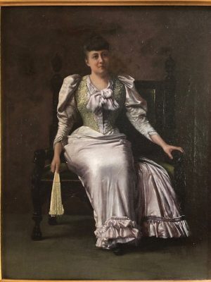 A portrait of Emma Burbank Ayer, painted by her nephew Elbridge Burbank.
Photo courtesy of the Ayer family archive.