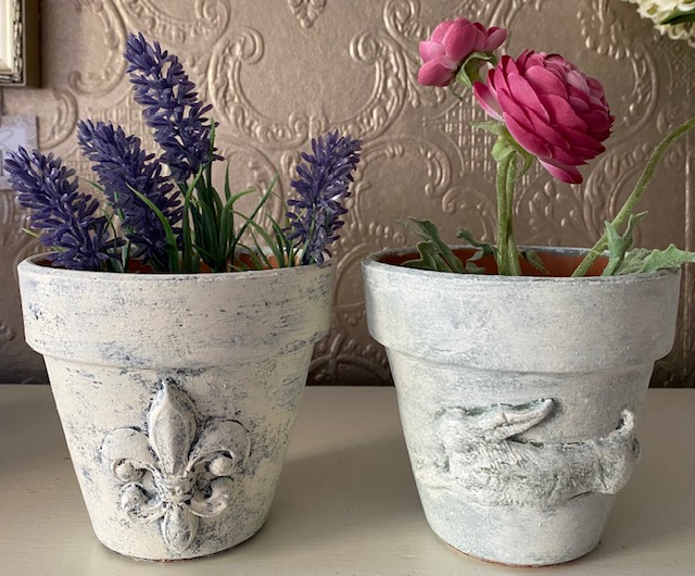 Clay and IOD Moulds On Clay Pots 