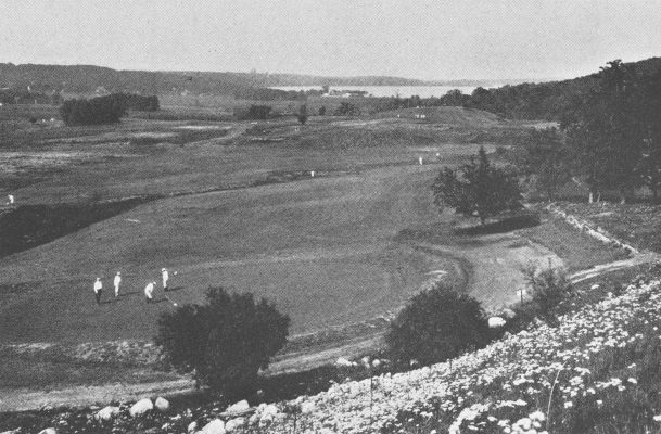 Golfers putting at the BFCC in 1934. 