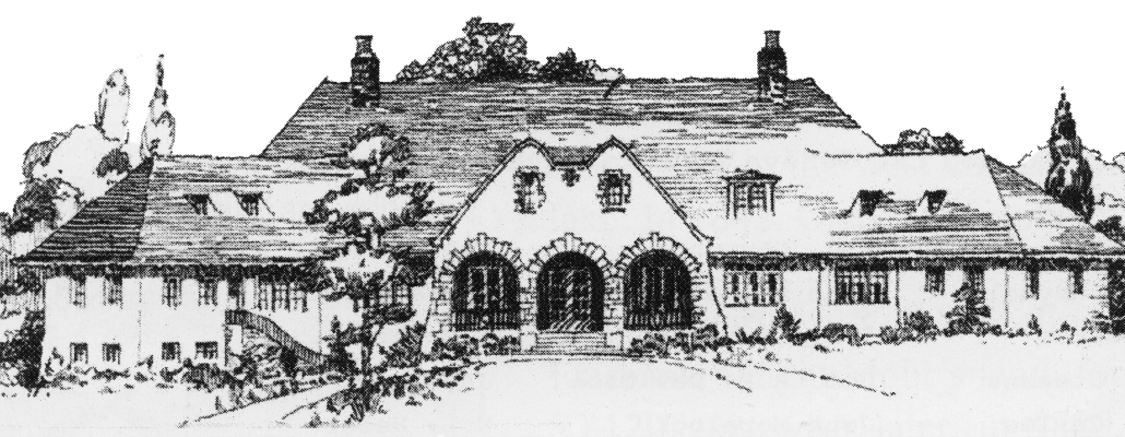 An original 1924 sketch for the BFCC Clubhouse. This is the same clubhouse still used today.